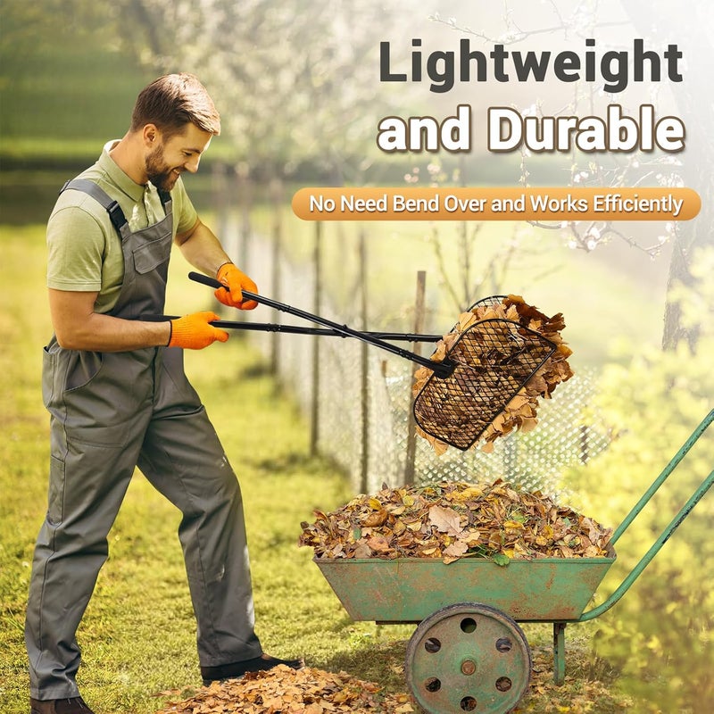 CAROD Leaf Grabber Rake with Long Handle, Lightweight Metal Leaves Rakes, Leaf Collector for Gardening, Leaf and Grass Picker Upper, Efficient and Labor-Saving Yard Rake Leaf Grabber No Bending Over - Image 5